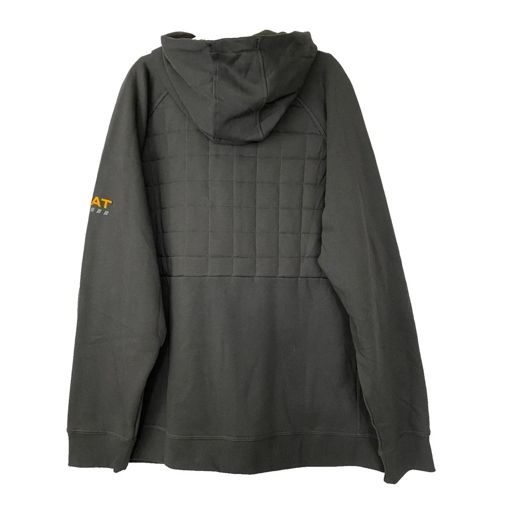 Ariat Rebar Regulatory Full Zip Hooded Insulated Jacket Men XXL Black NWT - Picture 4 of 16